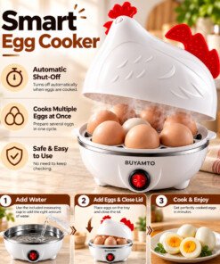 Alternative view of SmartEgger Automatic shut off Smart egg Cooker/steamer